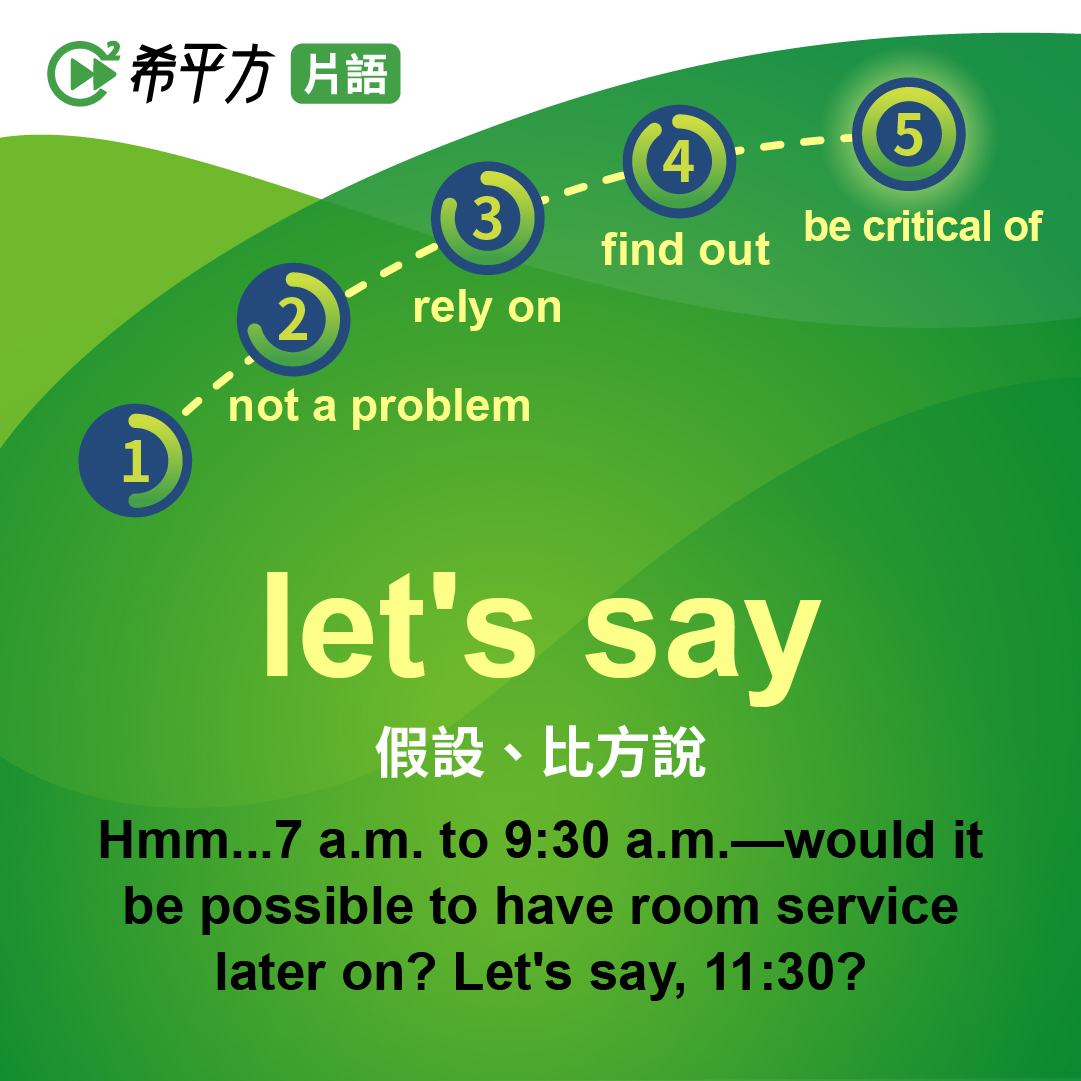 讓我們理解「Let’s say」的意思！徹底解釋兩種便利用法！
