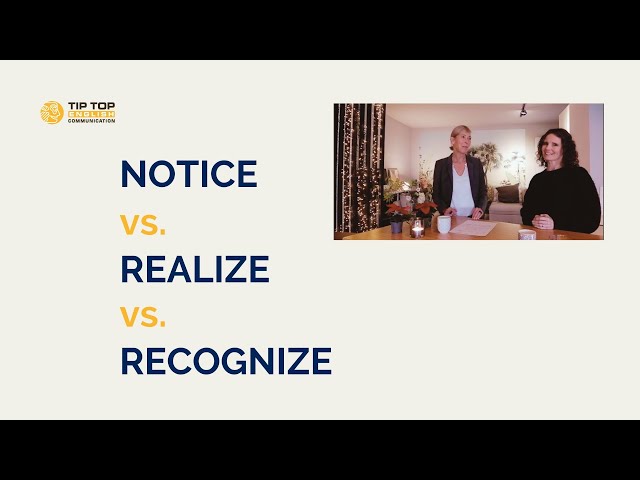 附上例句來解說notice・realize・recognize的差別以及各自的用法