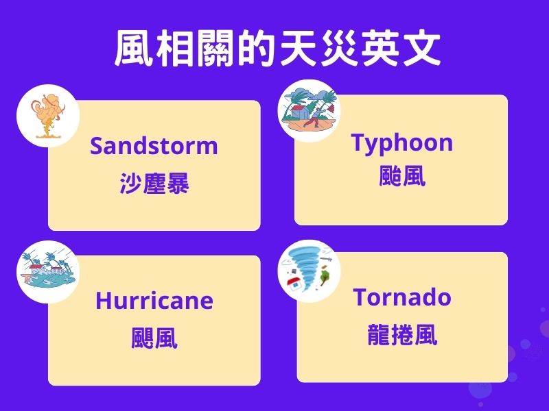「洪水」的英語怎麼說？同場介紹下雨帶來的自然災害的英語表達