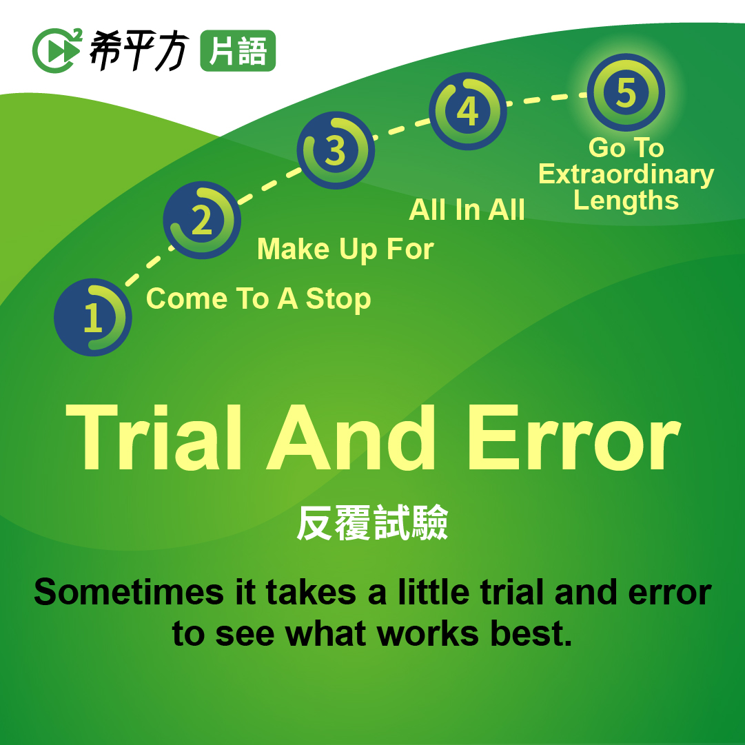 學會「Trial and Error」的意義與用法吧!