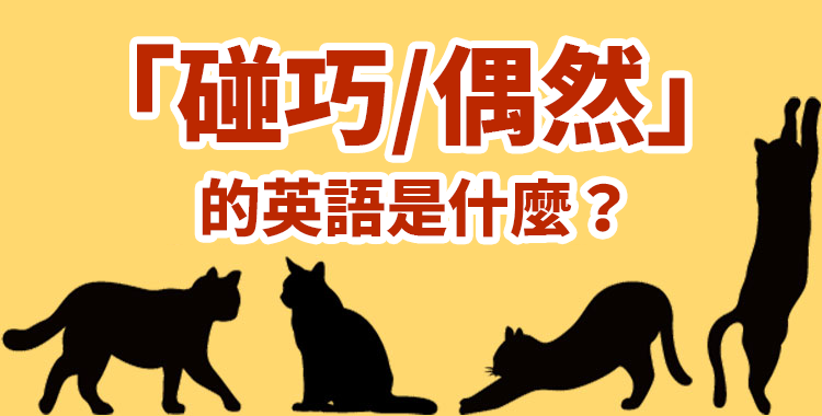 可以用來描述突發事件的「碰巧/偶然」的英語表達是什麼？ ？