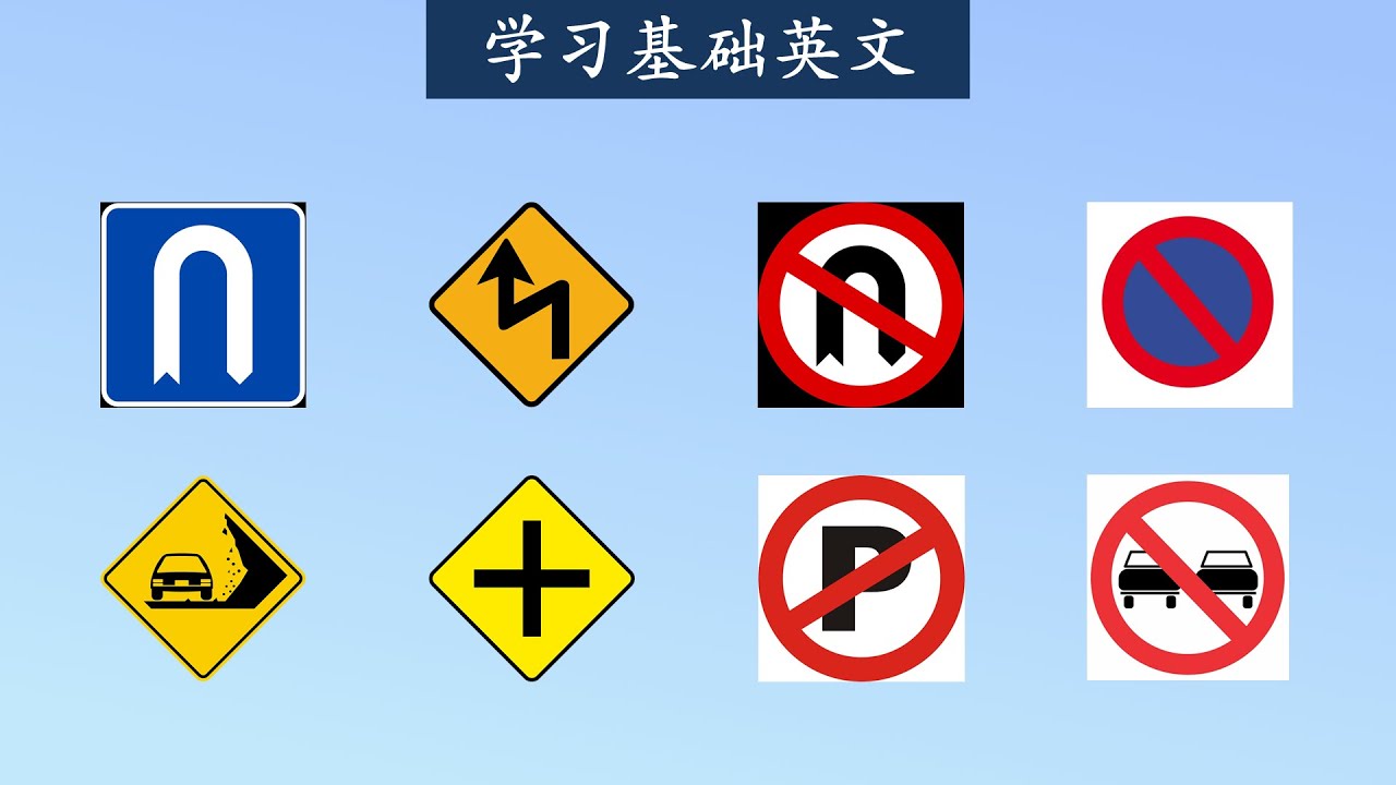 各式道路交通號誌的英文名稱介紹