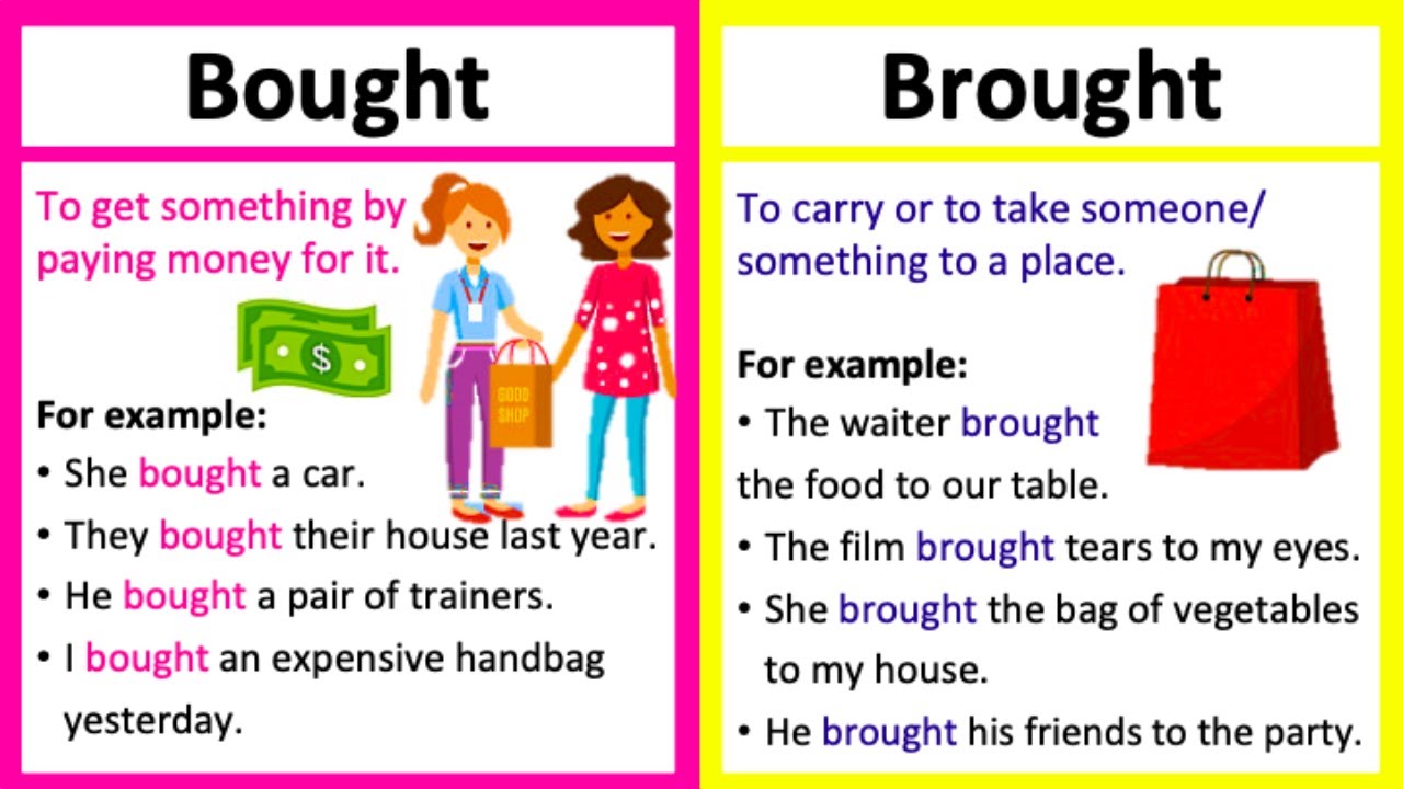 got 和 bought 有什麼不一樣？如何使用個別的英語表達