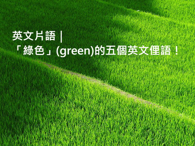 什麼是「go green」？介紹它的意思和使用方法