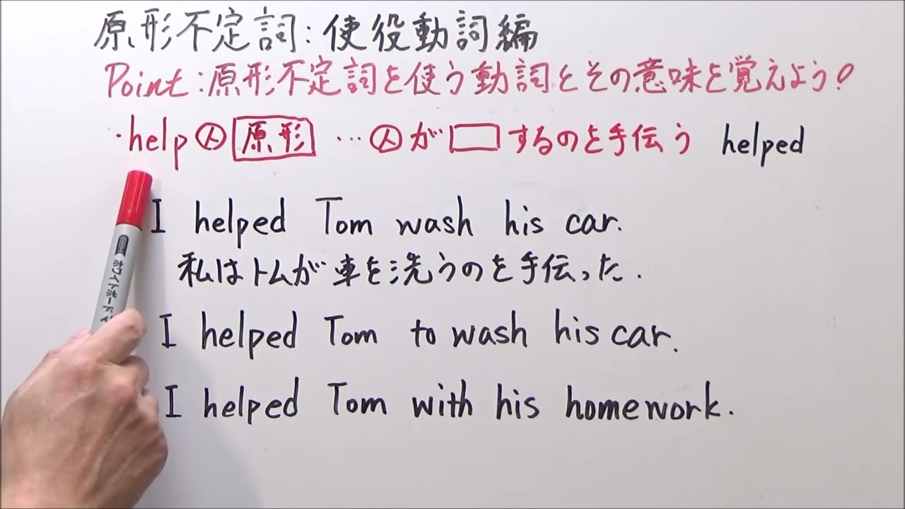 【英語文法】解說原形不定詞