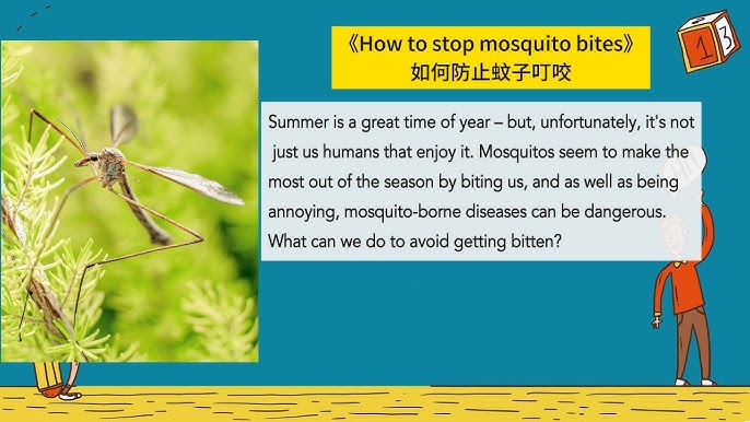 How to stop mosquito bites 如何防止蚊子叮咬