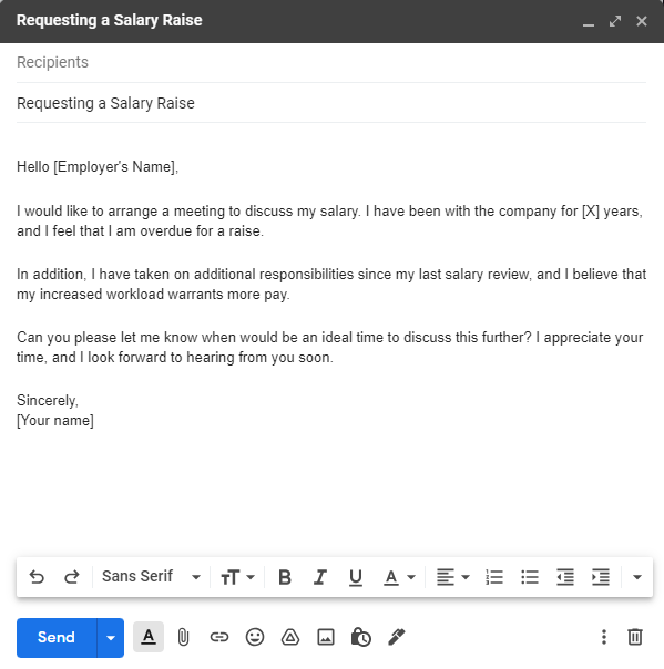 A pay rise please! 請給我漲工資!