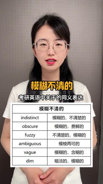 Vague, ambiguous, obscure 用三個形容詞說 “模糊不清”