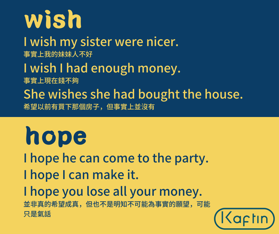 如何用 wish 和 hope 表達「我希望～」！